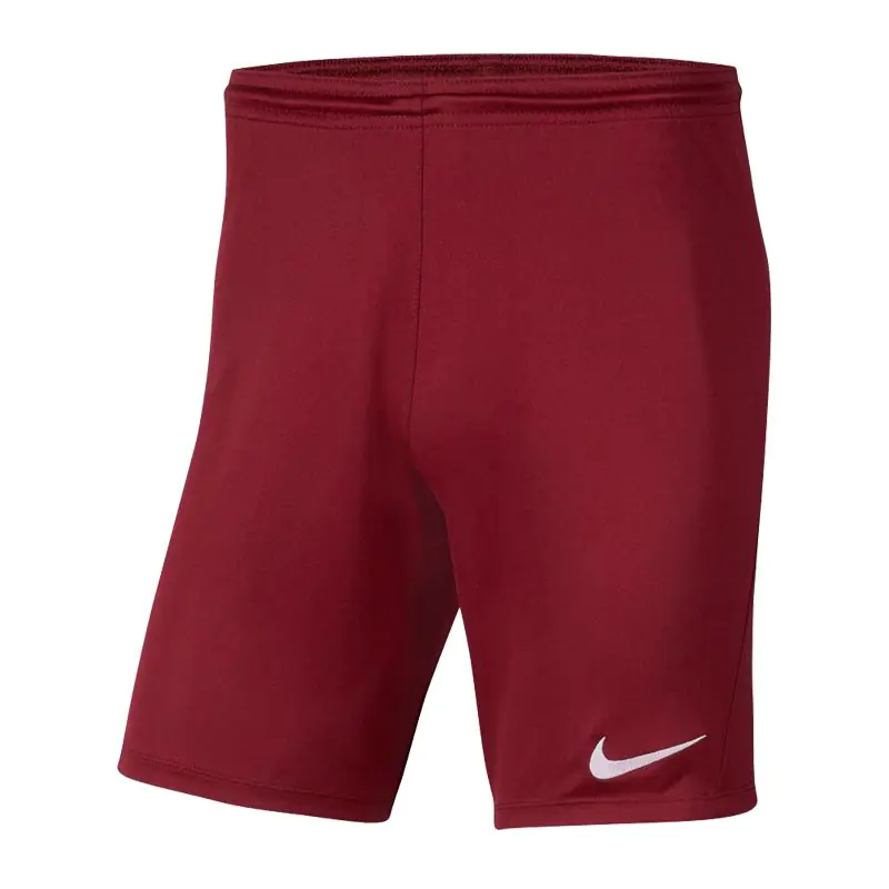 ⁨Spodenki Nike Park III Knit Jr BV6865 (kolor Czerwony, rozmiar 122 cm)⁩ w sklepie Wasserman.eu