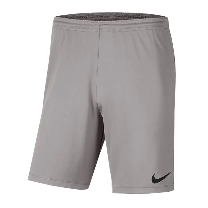 ⁨Spodenki Nike Park III Knit Jr BV6865 (kolor Szary/Srebrny, rozmiar 140 cm)⁩ w sklepie Wasserman.eu