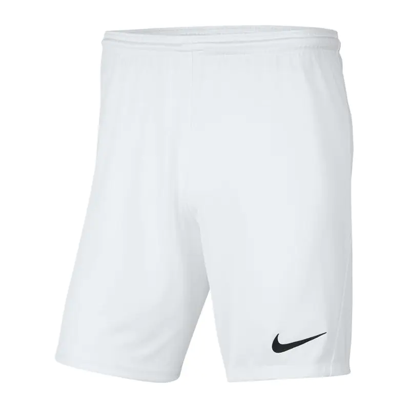 ⁨Spodenki Nike Park III Knit Jr BV6865 (kolor Biały, rozmiar 122 cm)⁩ w sklepie Wasserman.eu