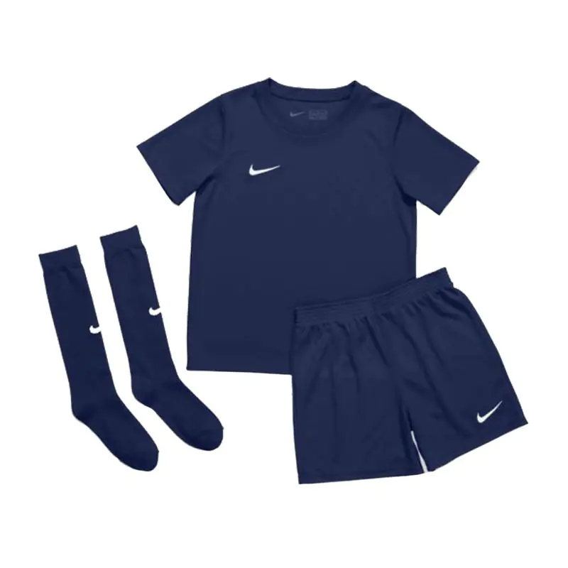 ⁨Komplet piłkarski Nike Dry Park 20 Jr CD2244 (kolor Granatowy, rozmiar 104 - 110)⁩ w sklepie Wasserman.eu