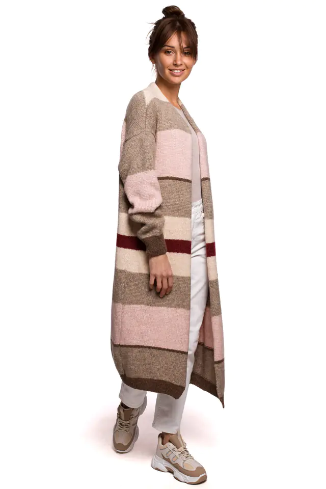⁨BK055 Kardigan w pasy - model 4 (kolor model4, rozmiar L/XL)⁩ w sklepie Wasserman.eu
