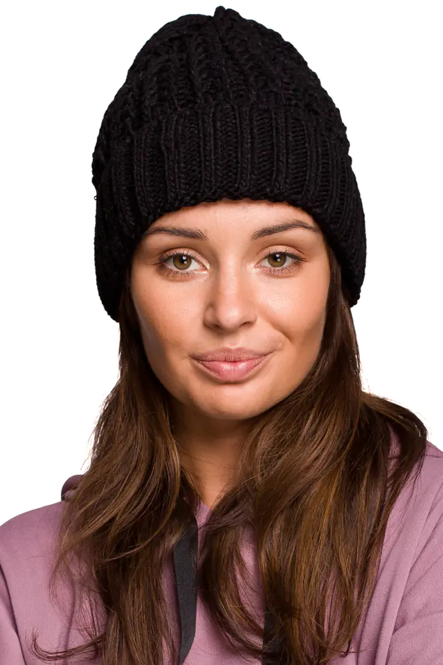 ⁨BK057 Cap weave braid with twist - black (Black color, one size all)⁩ at Wasserman.eu