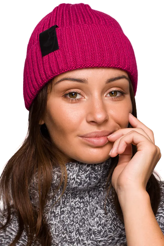 ⁨BK059 Cap with eversion and patch - raspberry (Color: raspberry, universal size)⁩ at Wasserman.eu