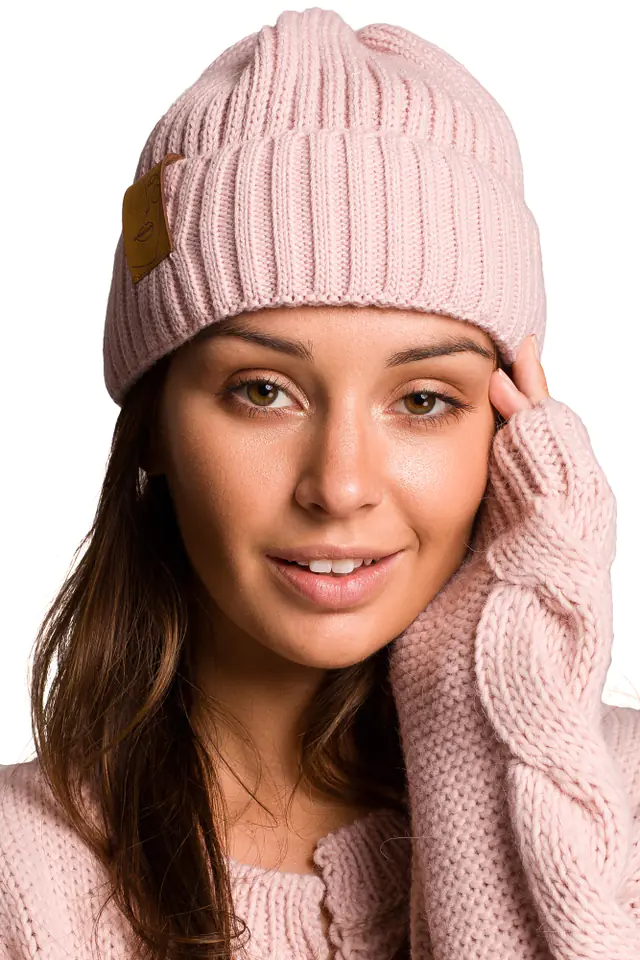 ⁨BK059 Cap with eversion and patch - pink (Pink, one size one-size)⁩ at Wasserman.eu