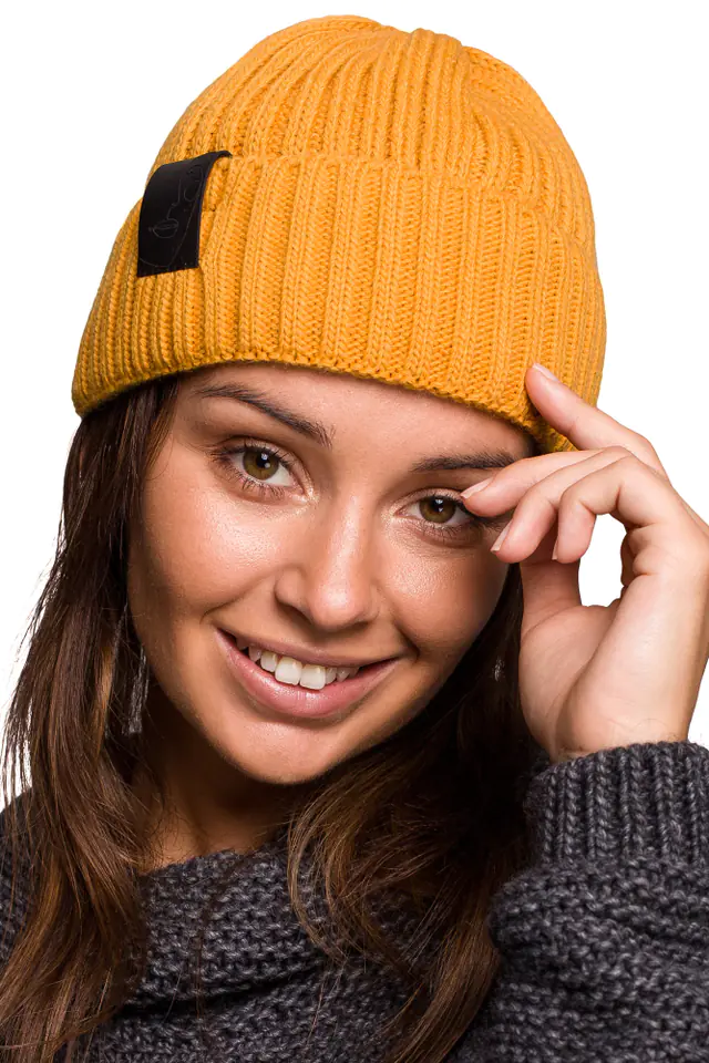 ⁨BK059 Cap with twist and patch - yellow (Color: yellow, universal size)⁩ at Wasserman.eu