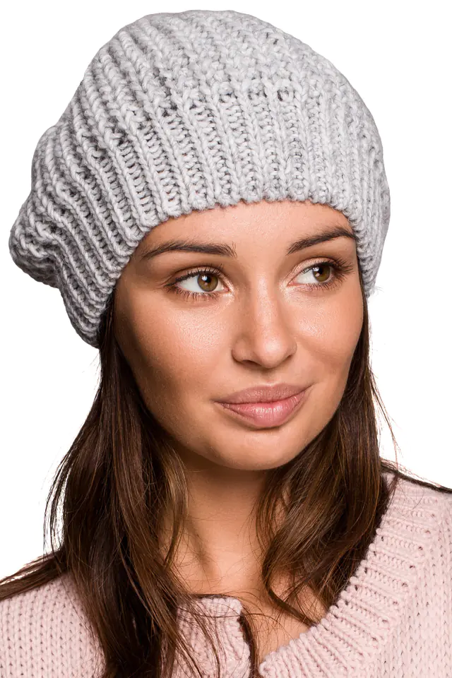 ⁨BK060 Beret - grey (grey, universal size)⁩ at Wasserman.eu