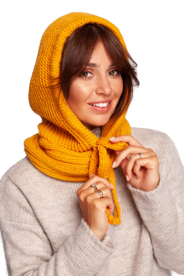 ⁨BK095 Balaclava with straps - honey (Yellow, one size one-size)⁩ at Wasserman.eu