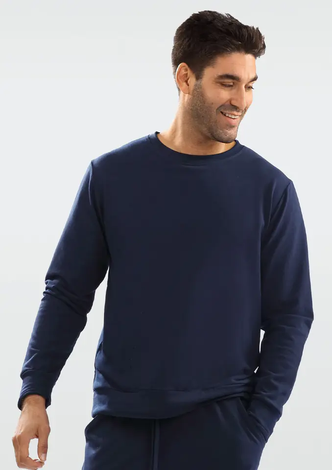 ⁨Men's Sweatshirt Justin (Navy blue, size L (40))⁩ at Wasserman.eu