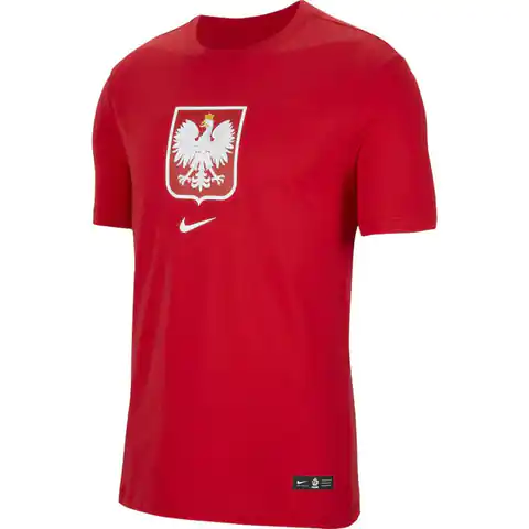 ⁨Koszulka Nike Polska TEE Evergreen Crest M CU9191 (kolor Czerwony, rozmiar M)⁩ w sklepie Wasserman.eu