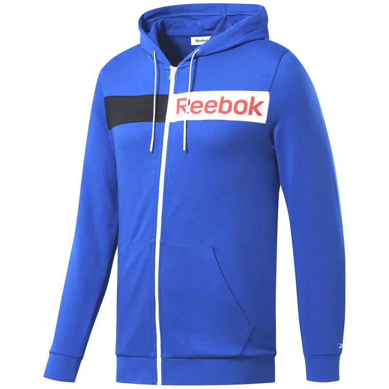 ⁨Bluza Reebok Logo FZ H M FK6117 (kolor Niebieski, rozmiar S)⁩ w sklepie Wasserman.eu