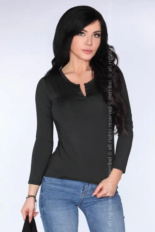 ⁨CG011 Black blouse (Black, Size S (36))⁩ at Wasserman.eu