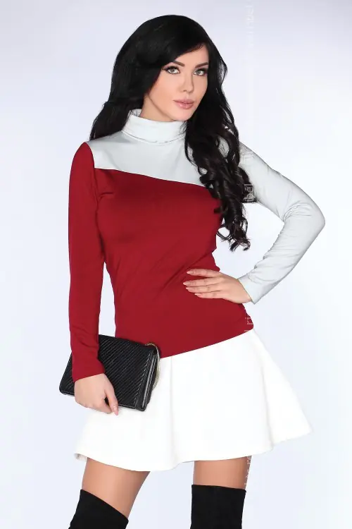 CG015 Maroon blouse (Burgundy, size S (36)) at Wasserman.eu