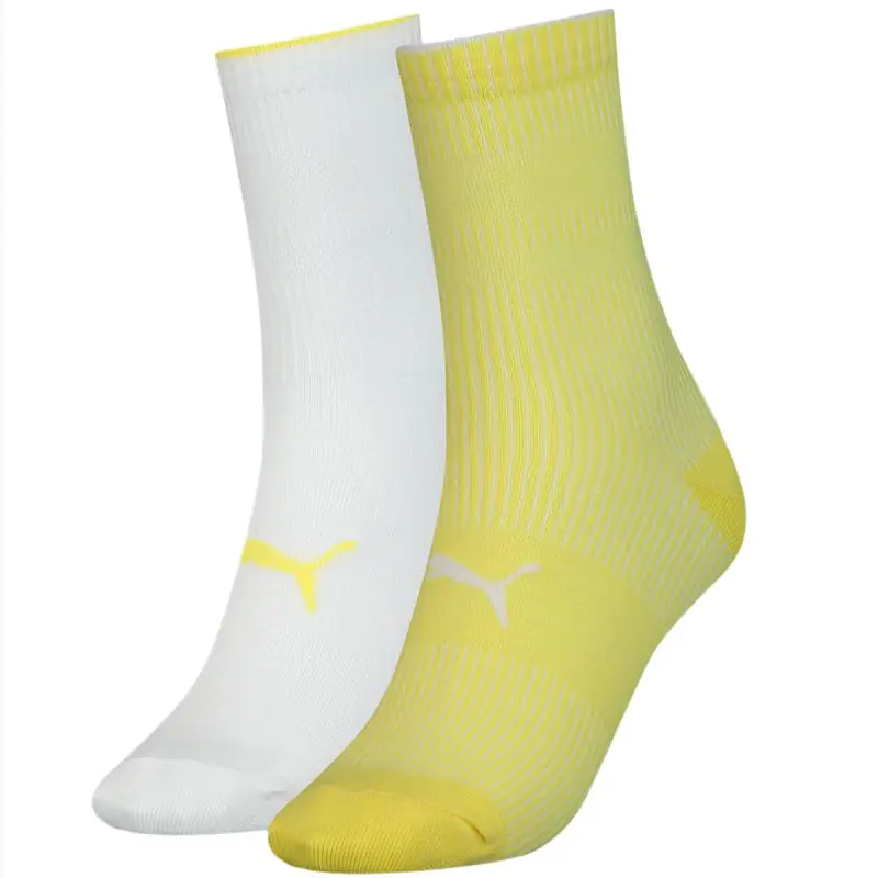 ⁨Skarpety Puma Sock Structure 2 pary W 907622 (kolor Biały. Żółty, rozmiar 35-38)⁩ w sklepie Wasserman.eu