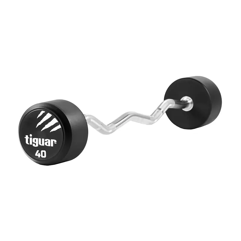 ⁨Barbell łamany tiguar PU 40 kg TI (kolor Czarny)⁩ w sklepie Wasserman.eu