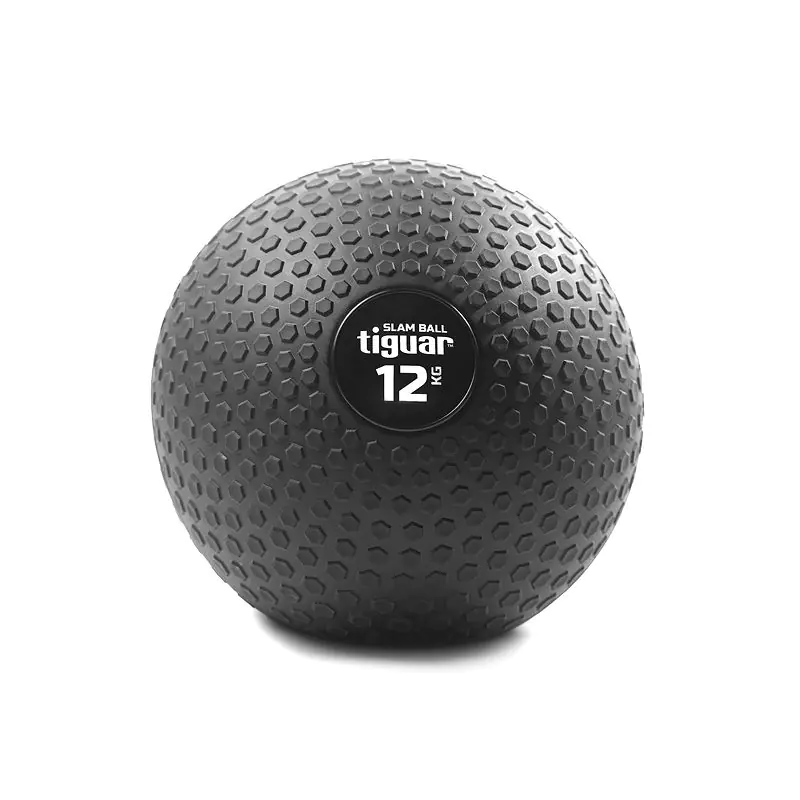 ⁨Piłka lekarska tiguar slam ball 12 kg TI-SL0012 (kolor Szary/Srebrny)⁩ w sklepie Wasserman.eu