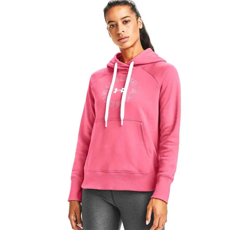 ⁨Bluza sportowa Under Armour Rival Fleece Metallic Hoodie W 1356323 668 (kolor Różowy, rozmiar XL)⁩ w sklepie Wasserman.eu