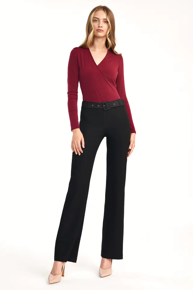 ⁨Black trousers with flaily leg - SD61 (Black, Size XL (42))⁩ at Wasserman.eu