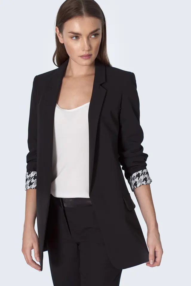 ⁨Black jacket with sleeve in pepito pattern - Z37 (Color: black, Size XXL (44))⁩ at Wasserman.eu