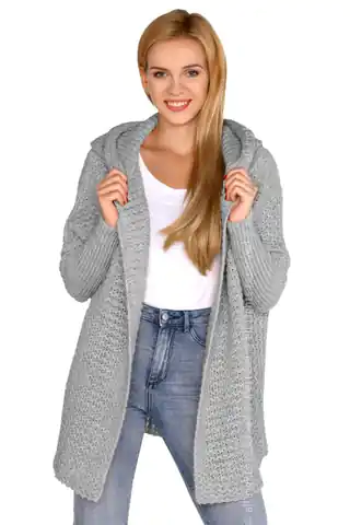 ⁨Dalena Grey sweter (kolor szary, rozmiar one size)⁩ w sklepie Wasserman.eu