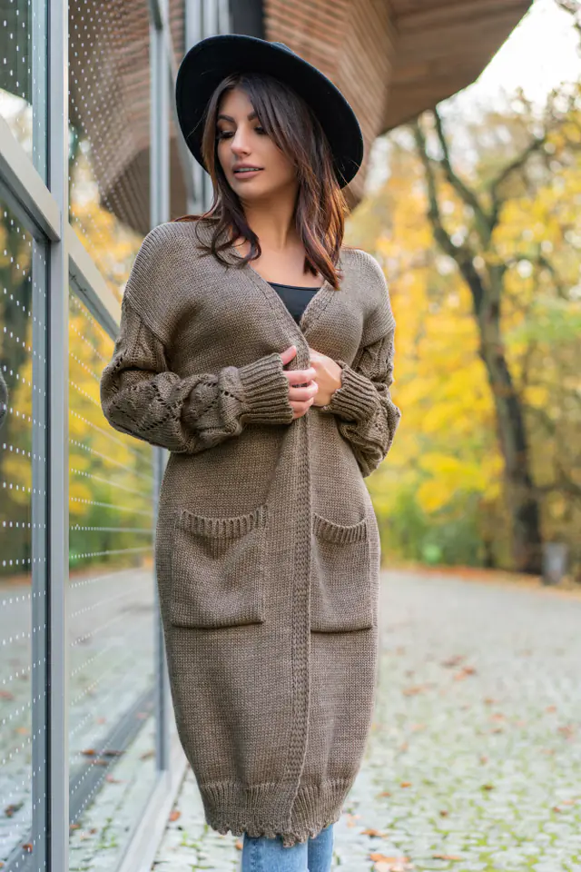 ⁨Delaina Mocca sweter (kolor mocca, rozmiar one size)⁩ w sklepie Wasserman.eu