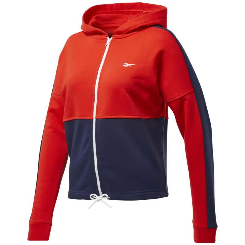 ⁨Bluza Reebok Te Linear Logo Ft W FT0901 (kolor Czerwony. Granatowy, rozmiar M)⁩ w sklepie Wasserman.eu