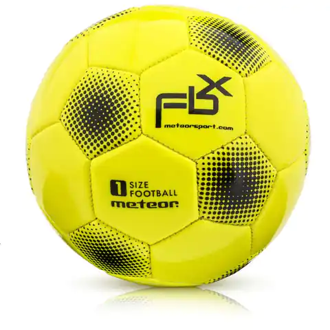 ⁨Piłka nożna Meteor FBX 37012 (kolor Żółty, rozmiar 1)⁩ w sklepie Wasserman.eu