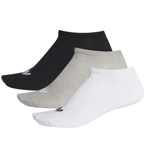 ⁨Skarpety adidas Originals Trefoil Liner Socks 3P FT8524 (kolor Biały. Czarny. Szary/Srebrny)⁩ w sklepie Wasserman.eu