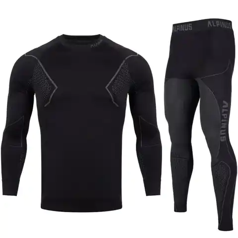 ⁨Men's thermoactive underwear Alpinus Active Base Layer Set black-grey GT43257⁩ at Wasserman.eu
