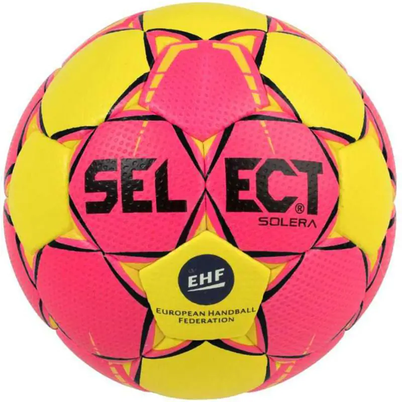 ⁨Piłka ręczna Select Solera Senior 3 2018 16254 (kolor Żółty. Różowy, rozmiar 3)⁩ w sklepie Wasserman.eu