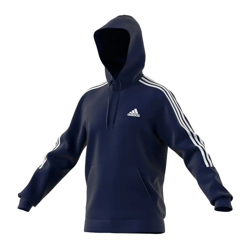 ⁨Bluza adidas Essentials Fleece 3 Stripes M GK9584 (kolor Granatowy, rozmiar S)⁩ w sklepie Wasserman.eu