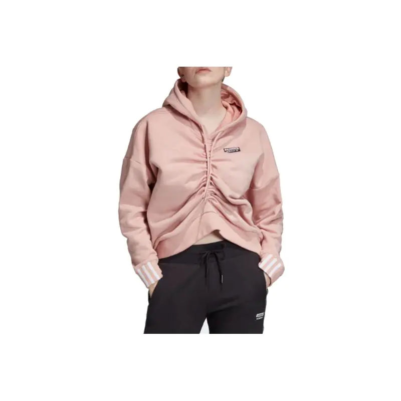 ⁨Bluza adidas Ruched Hoodie W EC0782 (kolor Różowy, rozmiar 32)⁩ w sklepie Wasserman.eu