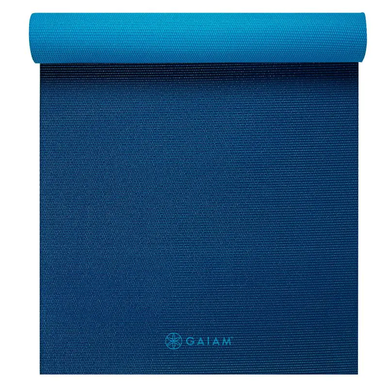 ⁨Mata do Jogi dwustronna GAIAM Navy & Blue 6 MM 61698 (kolor Niebieski)⁩ w sklepie Wasserman.eu