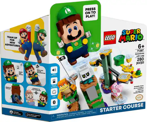 ⁨Klocki Super Mario 71387 - Przygody z Luigim - zestaw startowy⁩ w sklepie Wasserman.eu