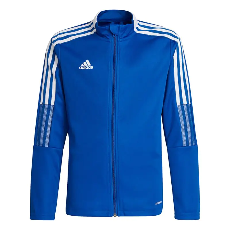 ⁨Bluza piłkarska adidas Tiro 21 Track Jr GM7315 (kolor Niebieski, rozmiar 116cm)⁩ w sklepie Wasserman.eu