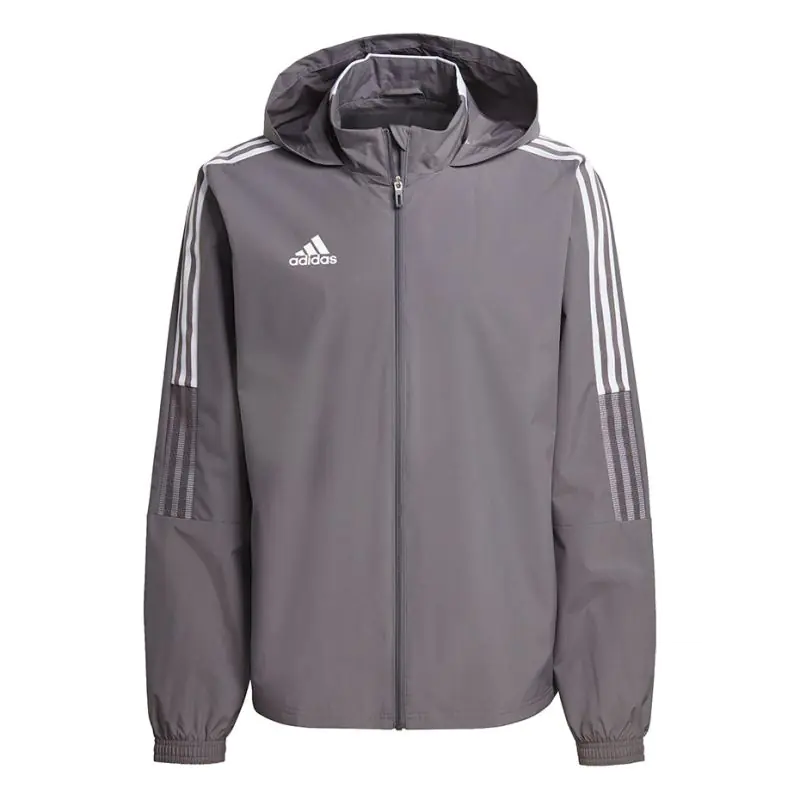 ⁨Bluza adidas Tiro 21 Allweather M (kolor Szary/Srebrny, rozmiar M)⁩ w sklepie Wasserman.eu