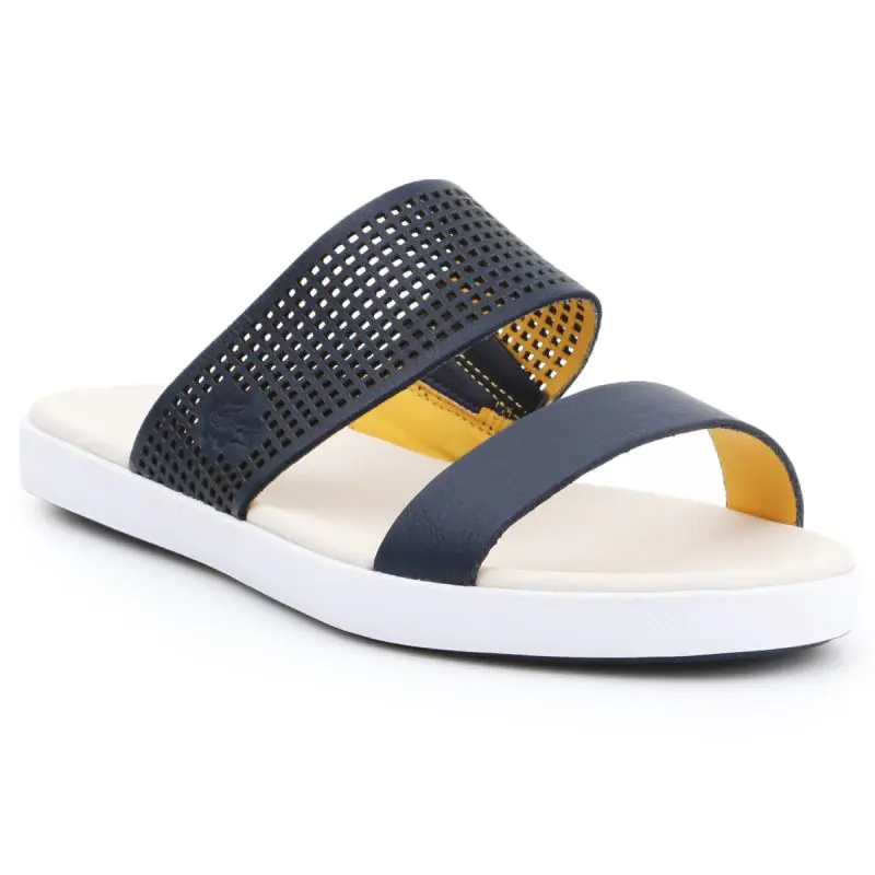 ⁨Klapki Lacoste Natoy Slide 7-31CAW0133326 (kolor Granatowy, rozmiar EU 35.5)⁩ w sklepie Wasserman.eu