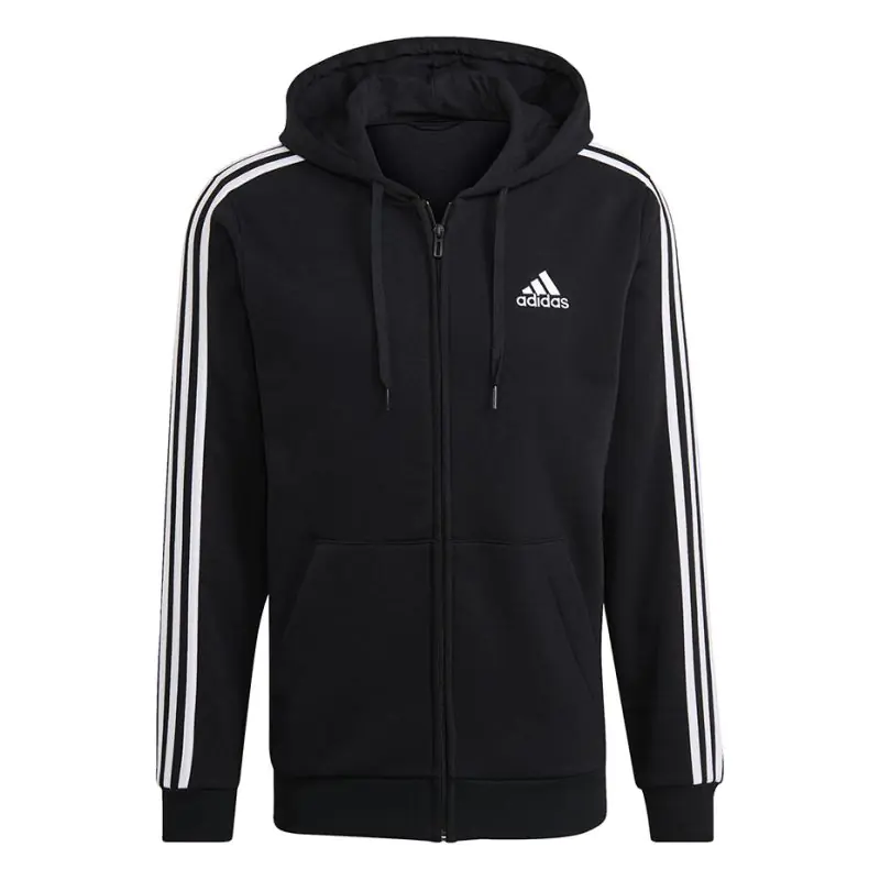 ⁨Bluza adidas Essentials Full-Zip Hoodie M GK9051 (kolor Czarny, rozmiar M)⁩ w sklepie Wasserman.eu