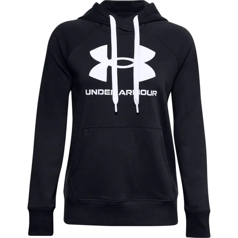 ⁨Women's Under Armour Rival Fleece Logo Hoodie Deep Black 1356318 001⁩ at Wasserman.eu