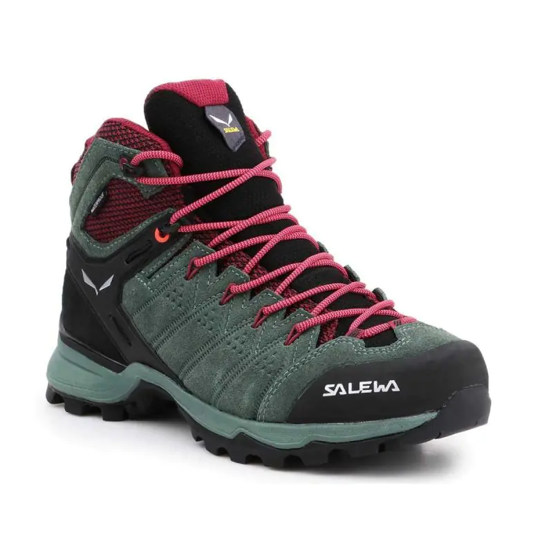 ⁨Buty Salewa WS Alp Mate Mid Wp W (kolor Czerwony. Zielony)⁩ w sklepie Wasserman.eu