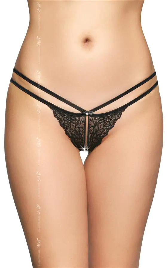 ⁨G-String 2495 czarny (kolor czarny, rozmiar M/L)⁩ w sklepie Wasserman.eu