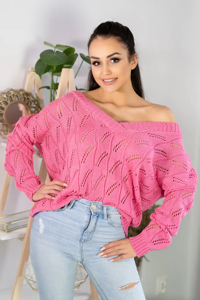 ⁨Gloris Pink sweter (kolor różowy, rozmiar L/XL)⁩ w sklepie Wasserman.eu