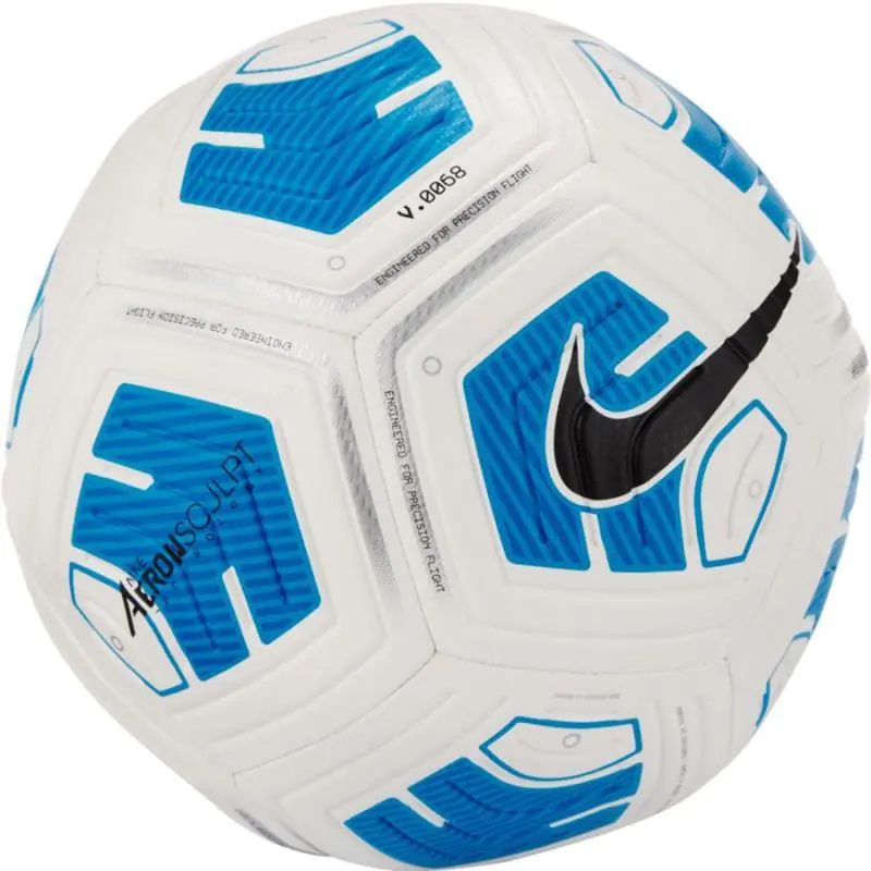 ⁨Piłka nożna Nike Strike Team J 350 Jr CU8064 100 (kolor Biały, rozmiar 4, rozmiar 5)⁩ w sklepie Wasserman.eu