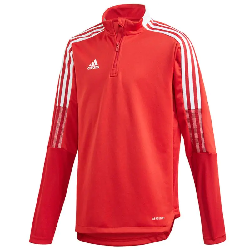 ⁨Bluza adidas Tiro 21 Training Top Youth Jr GM7323 (kolor Czerwony, rozmiar 116cm)⁩ w sklepie Wasserman.eu