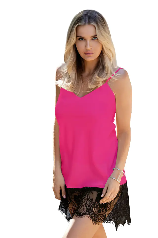 ⁨HALKA CHANELLE SATYNA PINK (kolor pinkowy, rozmiar 2xl)⁩ w sklepie Wasserman.eu