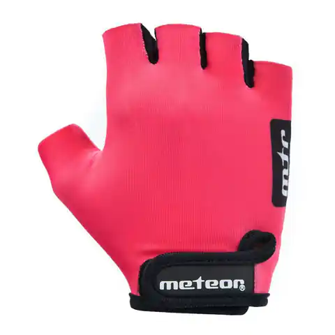 ⁨Rękawiczki rowerowe Meteor Pink Jr 26196-26197-26198 (kolor Różowy. Szary/Srebrny, rozmiar XS)⁩ w sklepie Wasserman.eu