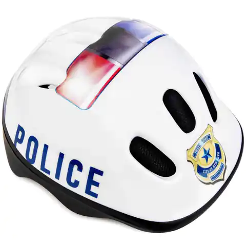 ⁨Kask rowerowy Spokey Police Jr 927857 (kolor Biały)⁩ w sklepie Wasserman.eu