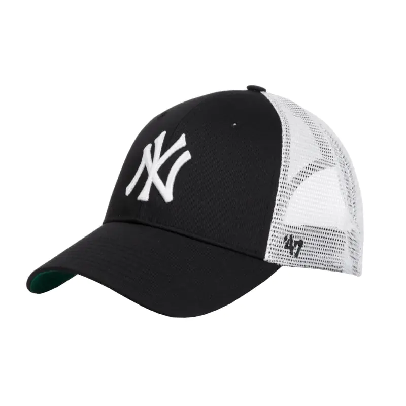 ⁨Czapka z daszkiem 47 Brand MLB New York Yankees Branson Cap (kolor Czarny, rozmiar One size)⁩ w sklepie Wasserman.eu