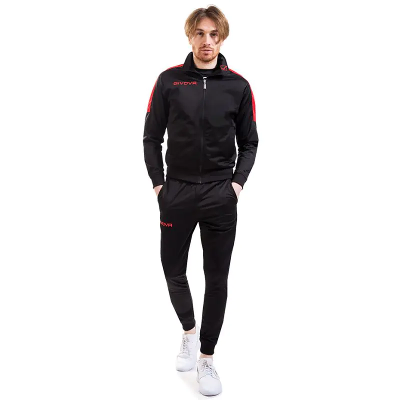 ⁨Givova Tuta Revolution Tracksuit Black-Red TR033 1012 L⁩ at Wasserman.eu