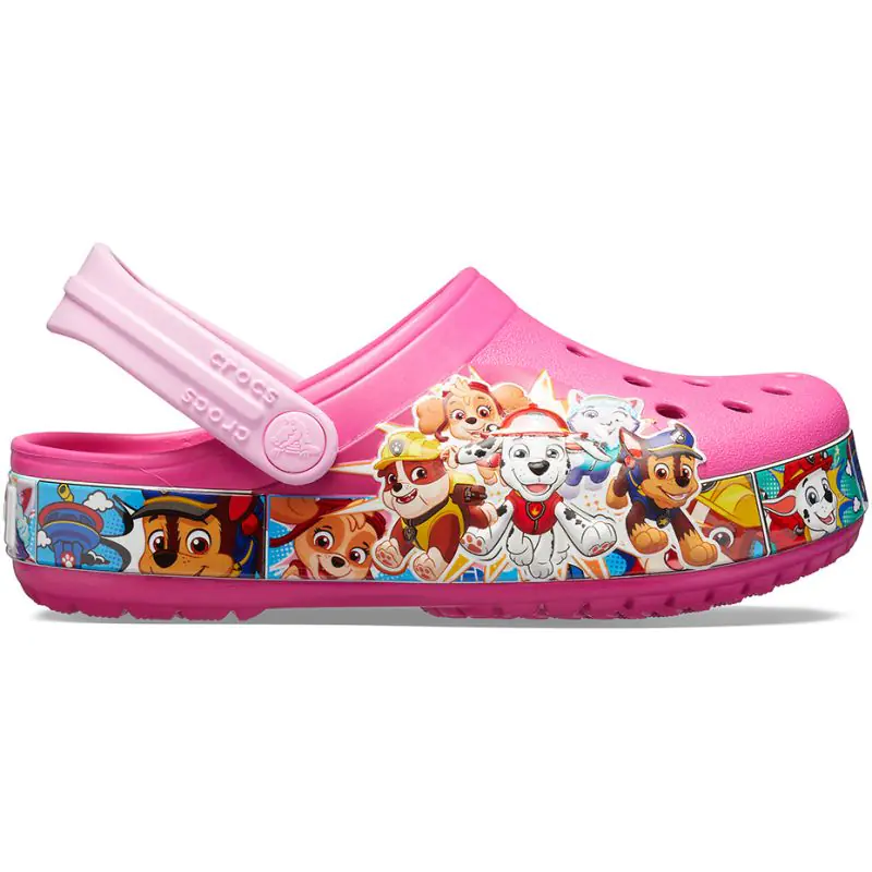 ⁨Klapki Crocs Fl Paw Patrol Band Clog Jr 205509 (kolor Różowy, rozmiar 33-34)⁩ w sklepie Wasserman.eu