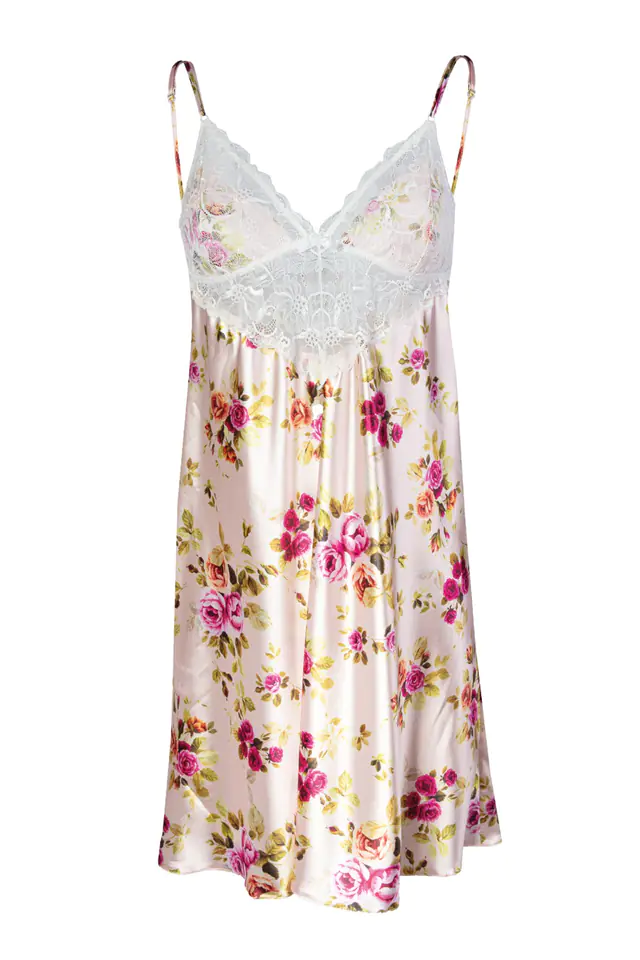 ⁨HALKA FLOWERS DK-HA SATYNA 004 (kolor wzór 4, rozmiar XS)⁩ w sklepie Wasserman.eu